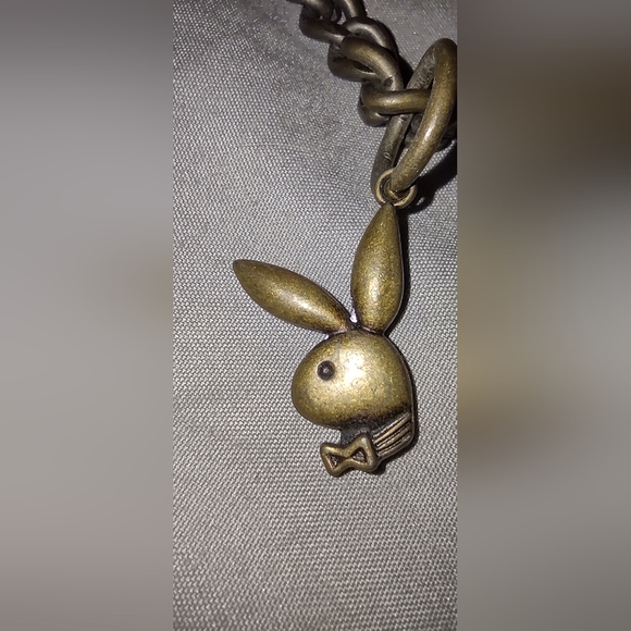 Vintage playboy bunny charm on a chain. - Picture 2 of 11